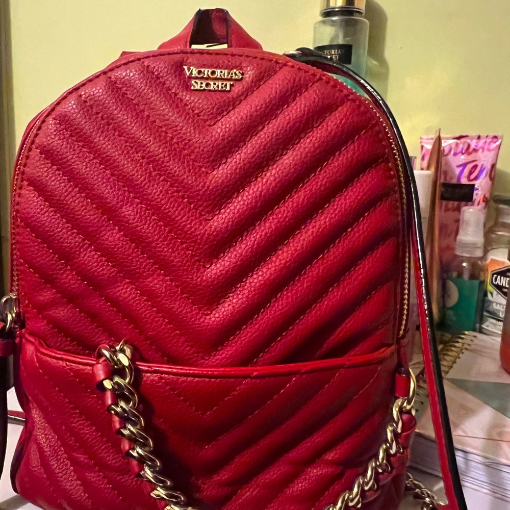 Victoria’s secrets red small backpack